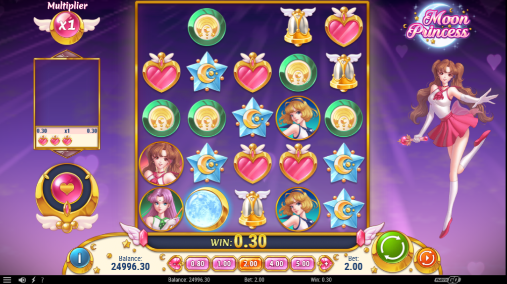 Gameplay in Moon Princess Slot