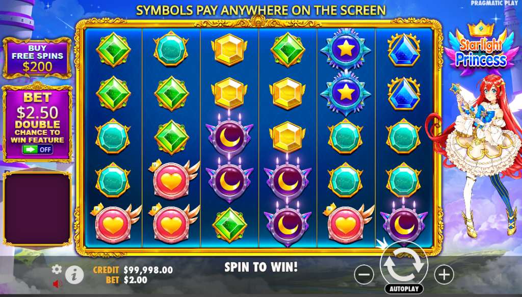 Gameplay of Starlight Princess Slot