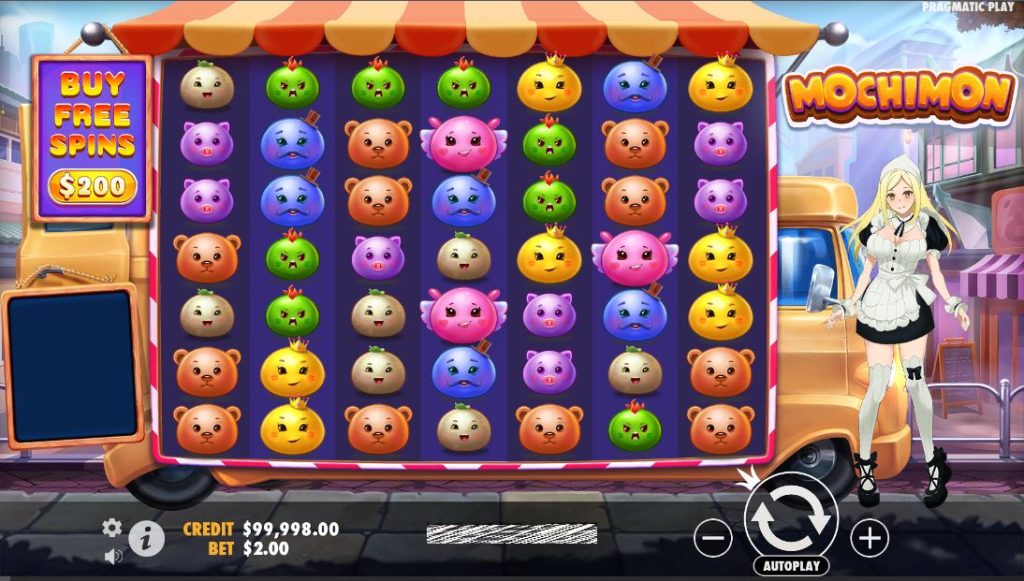 Mochimon slot gameplay